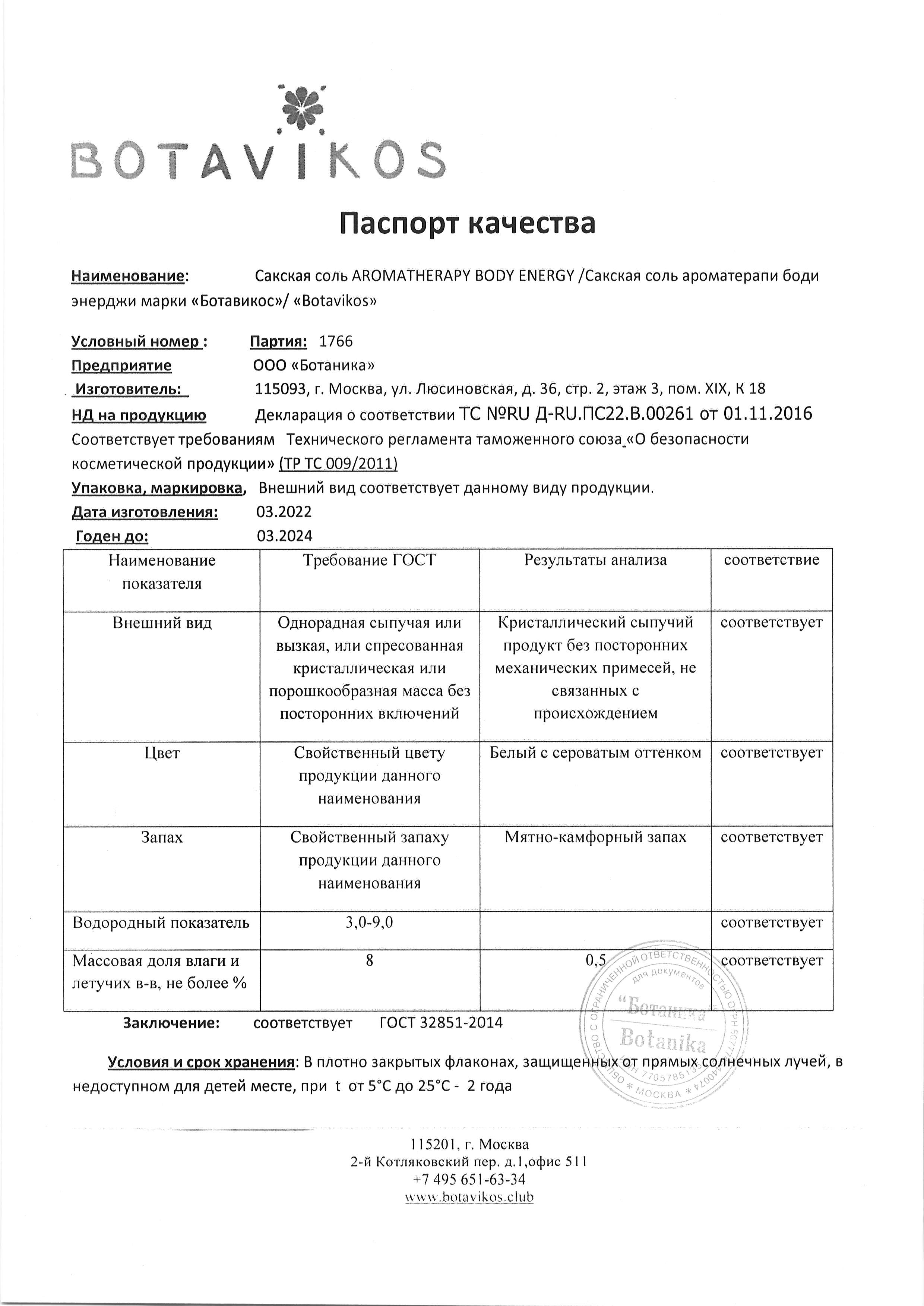 Паспорт №032022